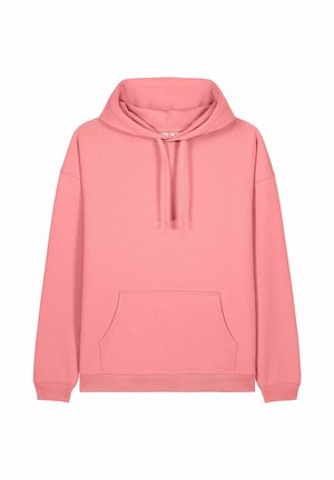 Felpa con cappuccio di un rosa pallido realizzata in tessuto morbido, dotata di cappuccio con coulisse, tasca frontale, polsini e orlo a costine. Design semplice senza loghi visibili.