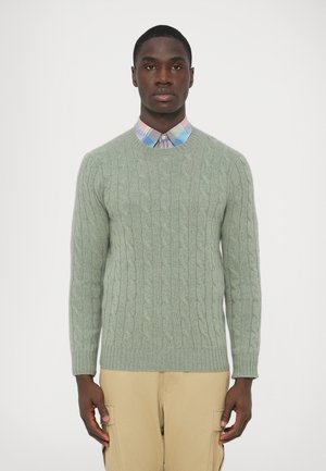CABLE LONG SLEEVE - Camisola - fern green heather