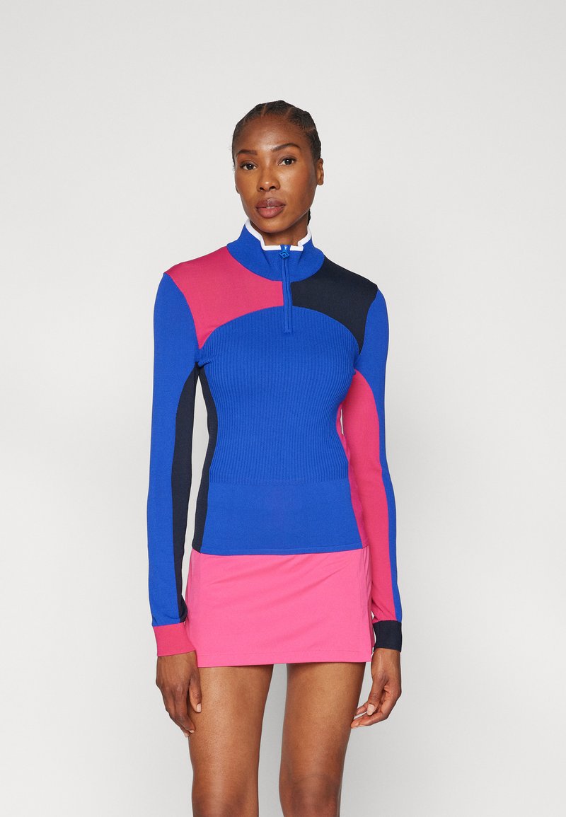J.LINDEBERG Sports DEBORAH ZIP SWEATER - Stickad tröja - club blue