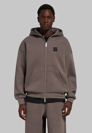 WRSTBHVR, WRSTBHVR ZIP JACKET DIAGO V3 HOODED ZIP JACKET UNISEX - Φούτερ με φερμουάρ - dark gull gray