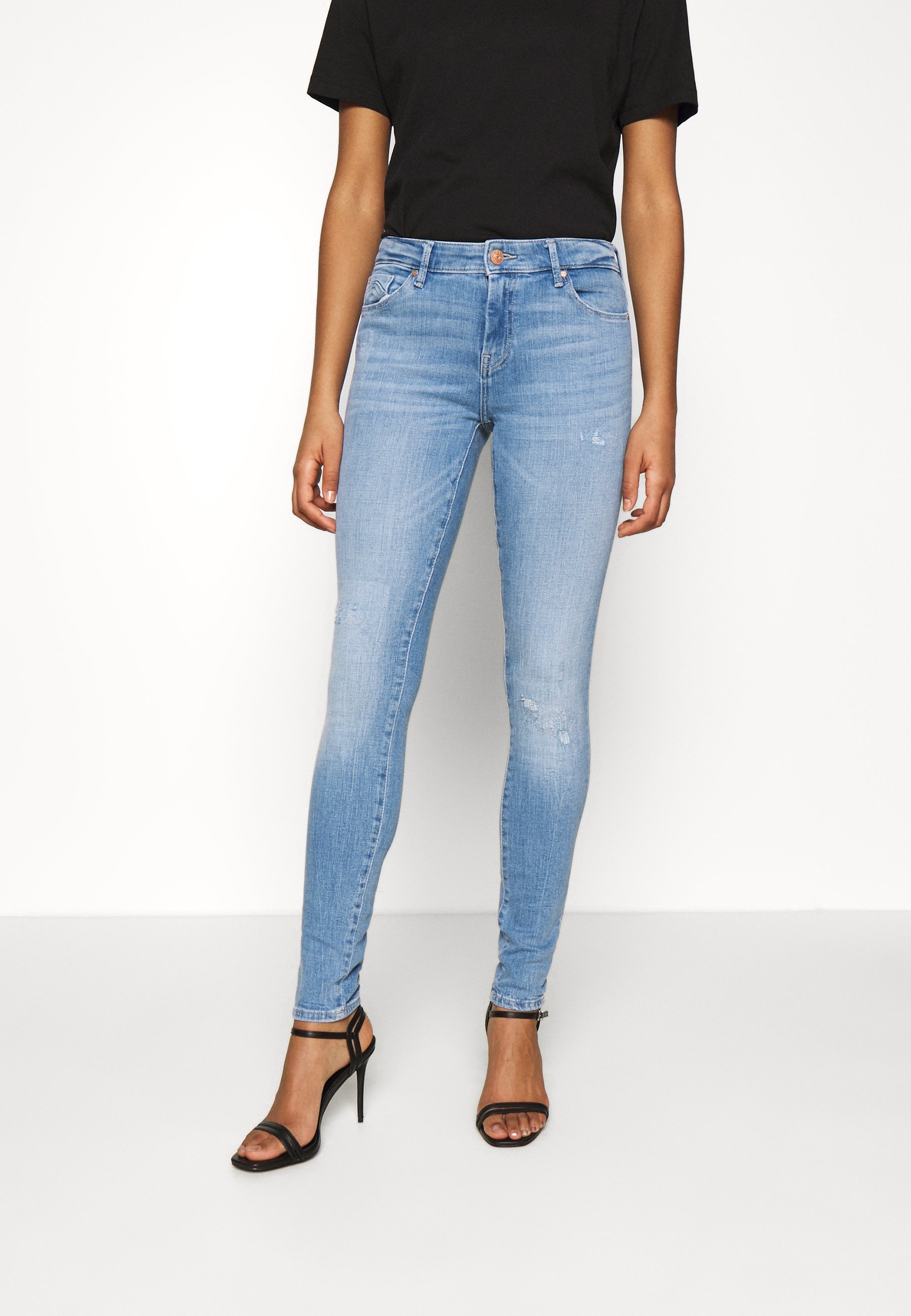 ONLY ONLCARMEN LIFE REG - Jeans Skinny Fit - light medium blue/blue denim -  Zalando.de