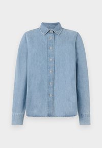 CLASSIC SHIRT VISIBLE PLACKET - Chemisier - denim washed blue