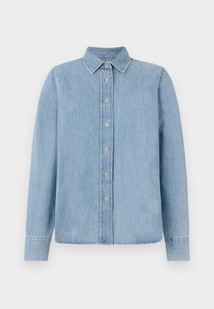 CLOSED CLASSIC SHIRT VISIBLE PLACKET - Skjortebluser - denim washed blue