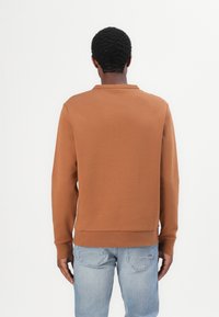 TOM TAILOR EMBOSSED - Sweater - deep cognac