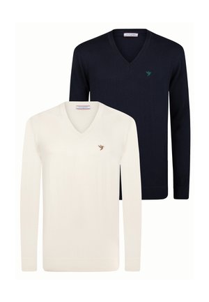 2 PACK SWEATER - Džemper - white