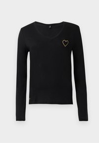 ONLNOOMI HEART - T-shirt à manches longues - black