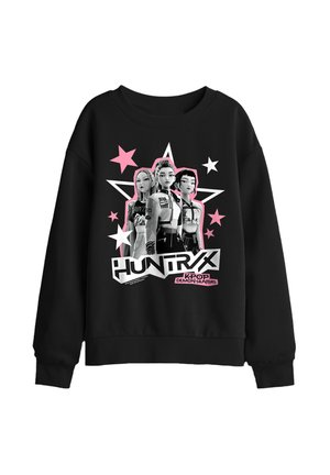 NETFLIX, KPOP DEMON HUNTERS HUNTRIX SCRAPBOOK STARS UNISEX - Sweatshirt - black