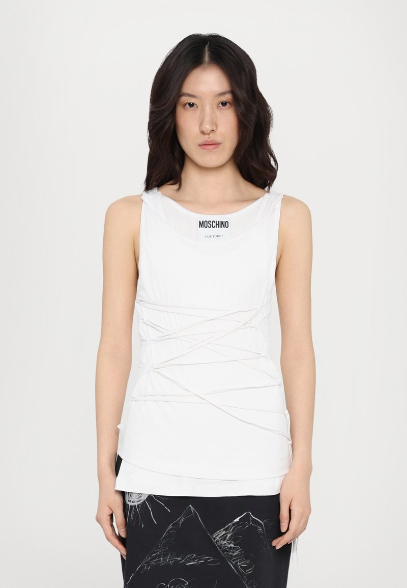 MOSCHINO - PIECE OF SHEET - Débardeur - bianco, Agrandir