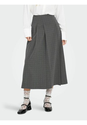 ONLLEXIE - Gonna a campana - dark grey melange