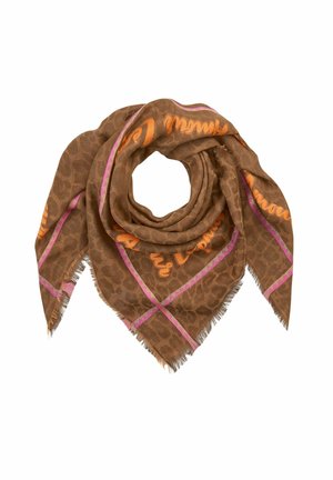 JACQUARD MIT LEO-MUSTER - Foulard - braun