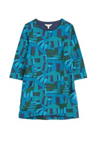 Ej vald, teal ecru twill slub