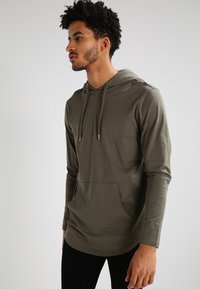 Urban Classics - JERSEY HOODY - Hoodie - olive Miniatuurafbeelding 1