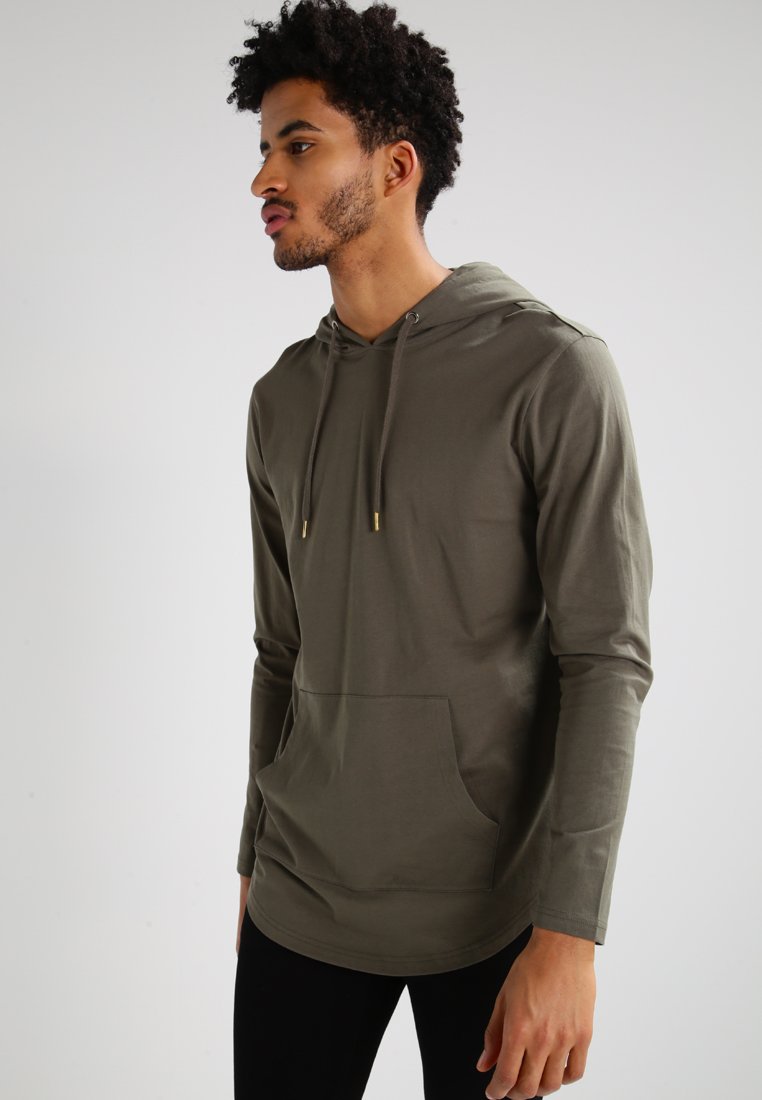 Urban Classics - JERSEY HOODY - Hoodie - olive, Vergroten