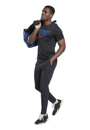 GS TRAINING STATEMENT TEE - T-shirt imprimé - black