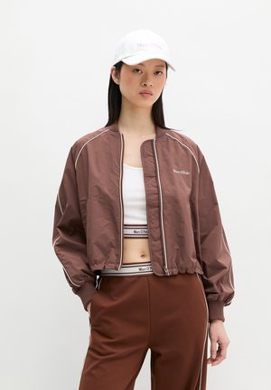 Marc O'Polo CLUB '67 FOOTBALL TRAINER JACKET - Bomber-jakk - mid brown
