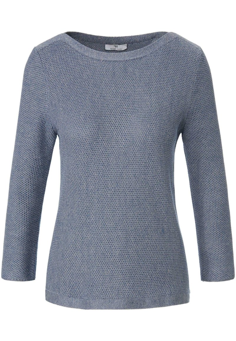 Damen Strickjacken | PETER HAHN Strickpullover jeansblau ecru/blau - XZ27302 Damen Strickjacken | PETER HAHN Strickpullover jeansblau ecru/blau - XZ27302