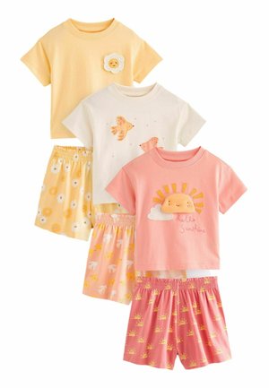 3 PACK - REGULAR FIT - Nachtwäsche Set - pink orange