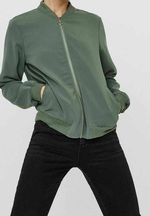 Bomberjakke - mottled dark green