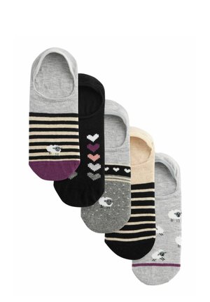 INVISIBLE 5 PACK - Neviditelné ponožky  - black white sheep