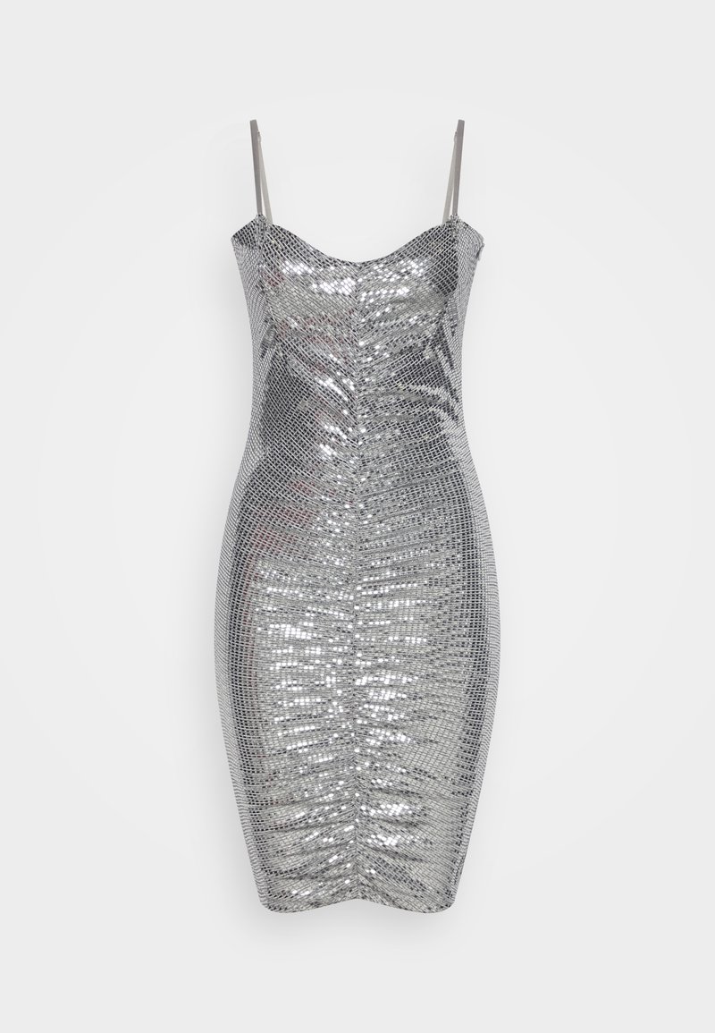 Gina Tricot Tall SUNNY GLITTER DRESS Vestido de cóctel silver