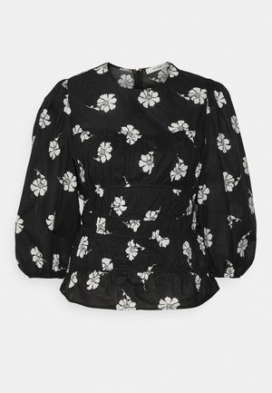BRENDA - Blusa - aop bi-color flower black