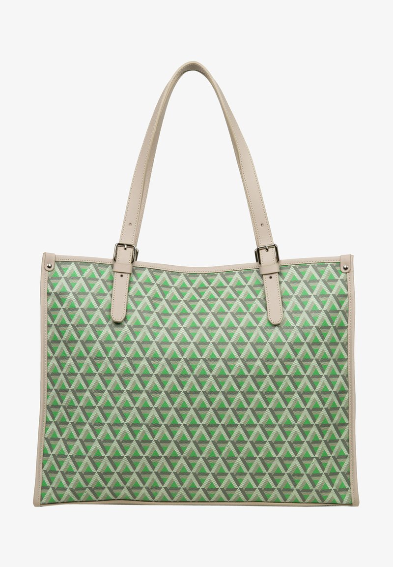 LANCASTER IKON - Cabas - vert prairie beige