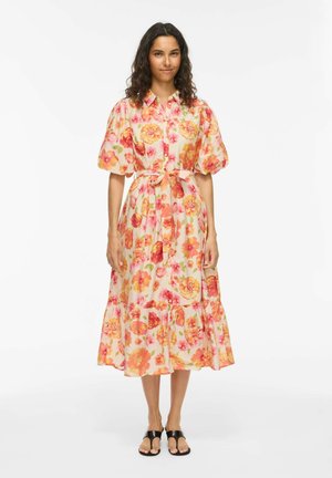 VILA, ETUIKLEID VIALINIA MIDI - Robe chemise - snow white