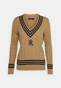 Lauren Ralph Lauren Stickad tröja - camel