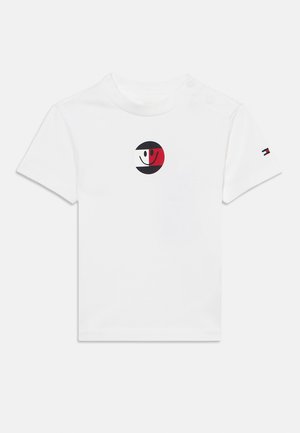 FLAG SMILE TEE UNISEX - Majica kratkih rukava s printom - white
