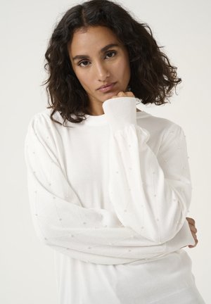 Kaffe, KAKAREN RHINESTONE - Pullover - chalk
