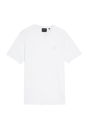 Lyle & Scott, SS SUPERFINE V NECK - T-shirt basique - 626 white