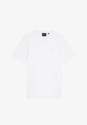 Lyle & Scott, SS SUPERFINE V NECK - T-shirt basique - 626 white