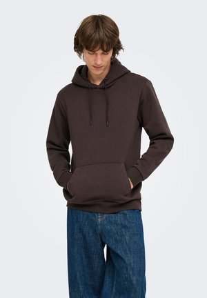 Only & Sons, ONSCERES HOODIE SWEAT NOOS - Суитшърт с качулка - coffee bean
