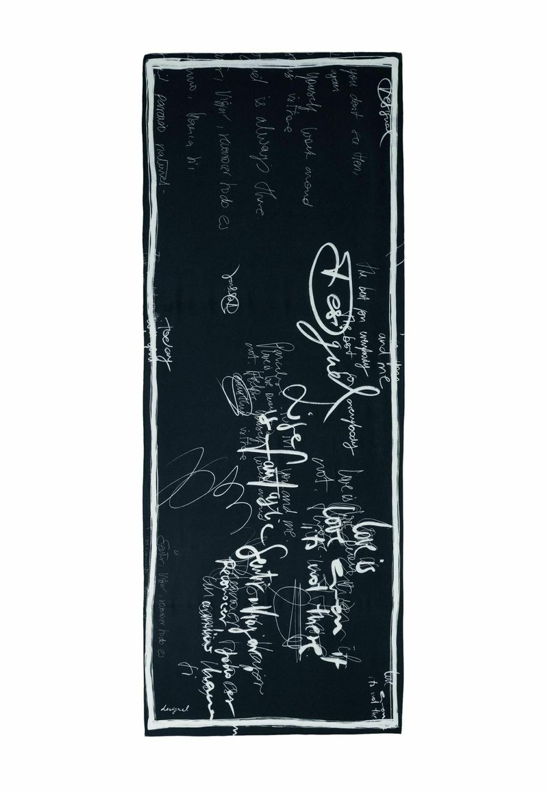 Desigual LETTERING FOULARD - Schal - black/schwarz - Zalando