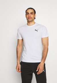 Puma - ESS SMALL LOGO TEE - Pamata T-krekls - white Miniatūras attēls 1