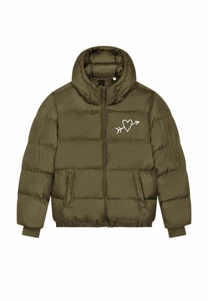 EL AMOR EMBROIDERY UNISEX PUFFER - Winterjas - khaki
