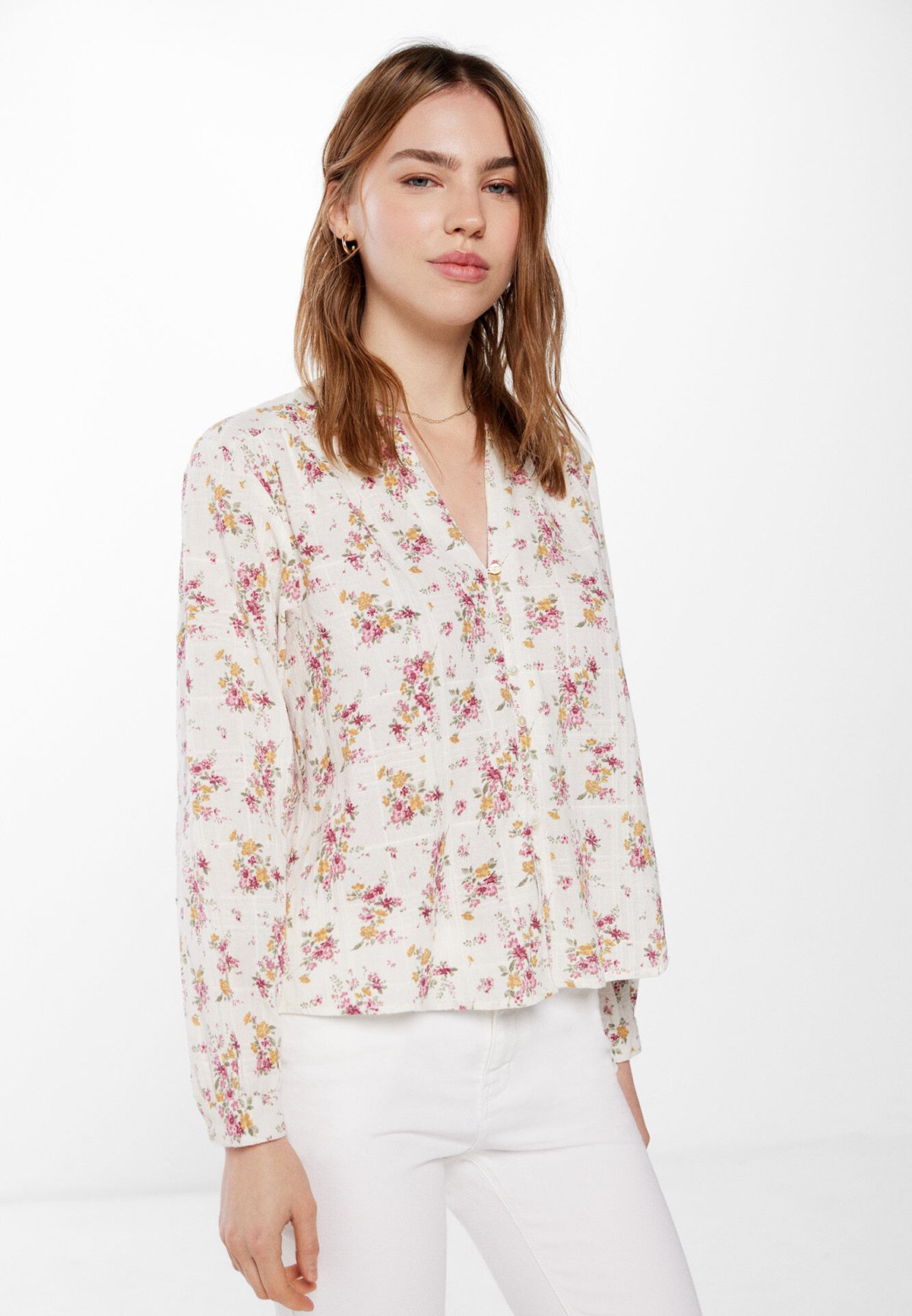 Springfield Damen Bluse – Lässige Bluse Mit überschnittenen Ärmeln & Asymmetrischem Saum