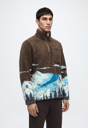 Jack & Jones, JORIBIZA HALF ZIP - Поларен пуловер - chocolate brown