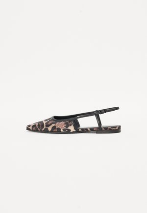ALINA - Slingback ballet pumps - camel/schwarz
