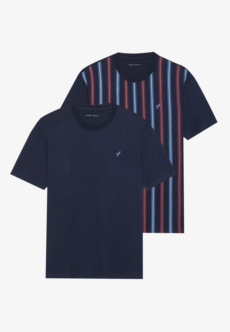 Pier One T-shirt print donkerblauw