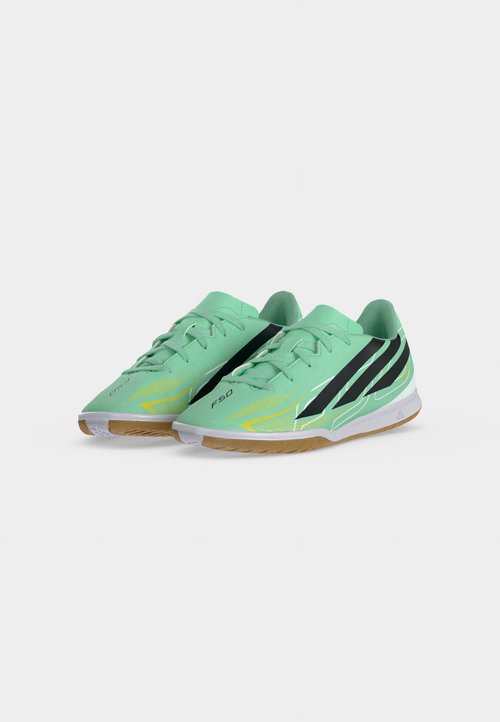 adidas HYPERFAST CLUB UNISEX - Botines de fútbol sala - pulse mint/night navy/solar lemon — photo 3