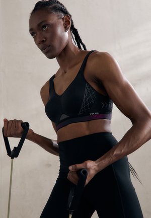 CARDIO FLOW - High support sports bra - black