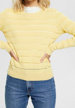 Striktrøje - yellow