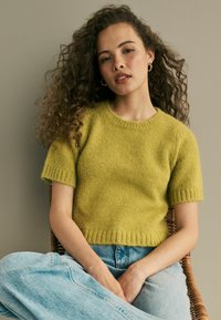 Next SHORT SLEEVE CREW NECK - Jednoduché tričko - lime green