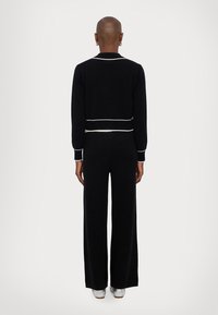 KNITID CONTRAST JACKET - Kofta - black/white