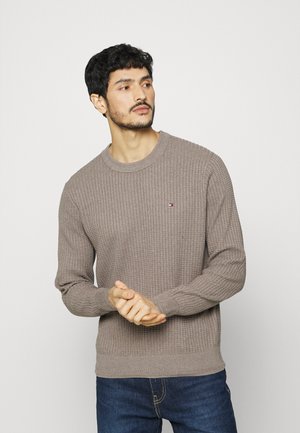 GRID STRUCTURE CREW NECK - Maglione - heather