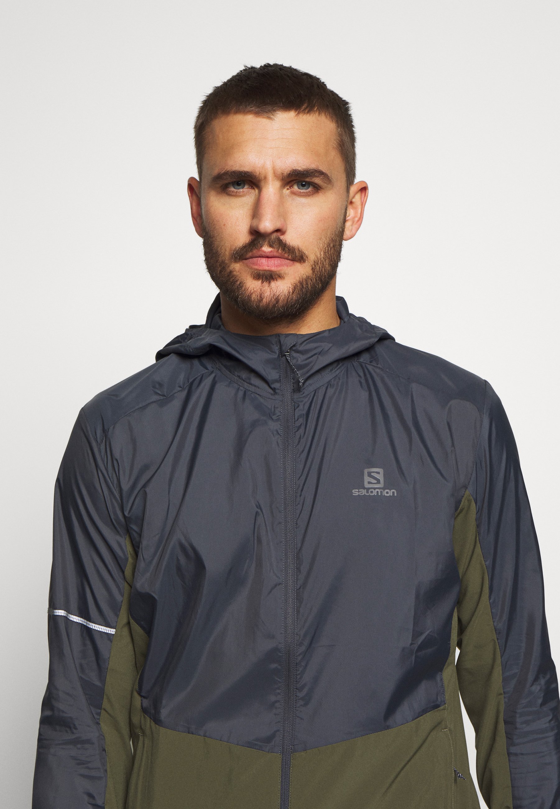 Salomon AGILE HOODIE Outdoorjakke olive nightebony Salomon AGILE HOODIE - Outdoorjakke - black