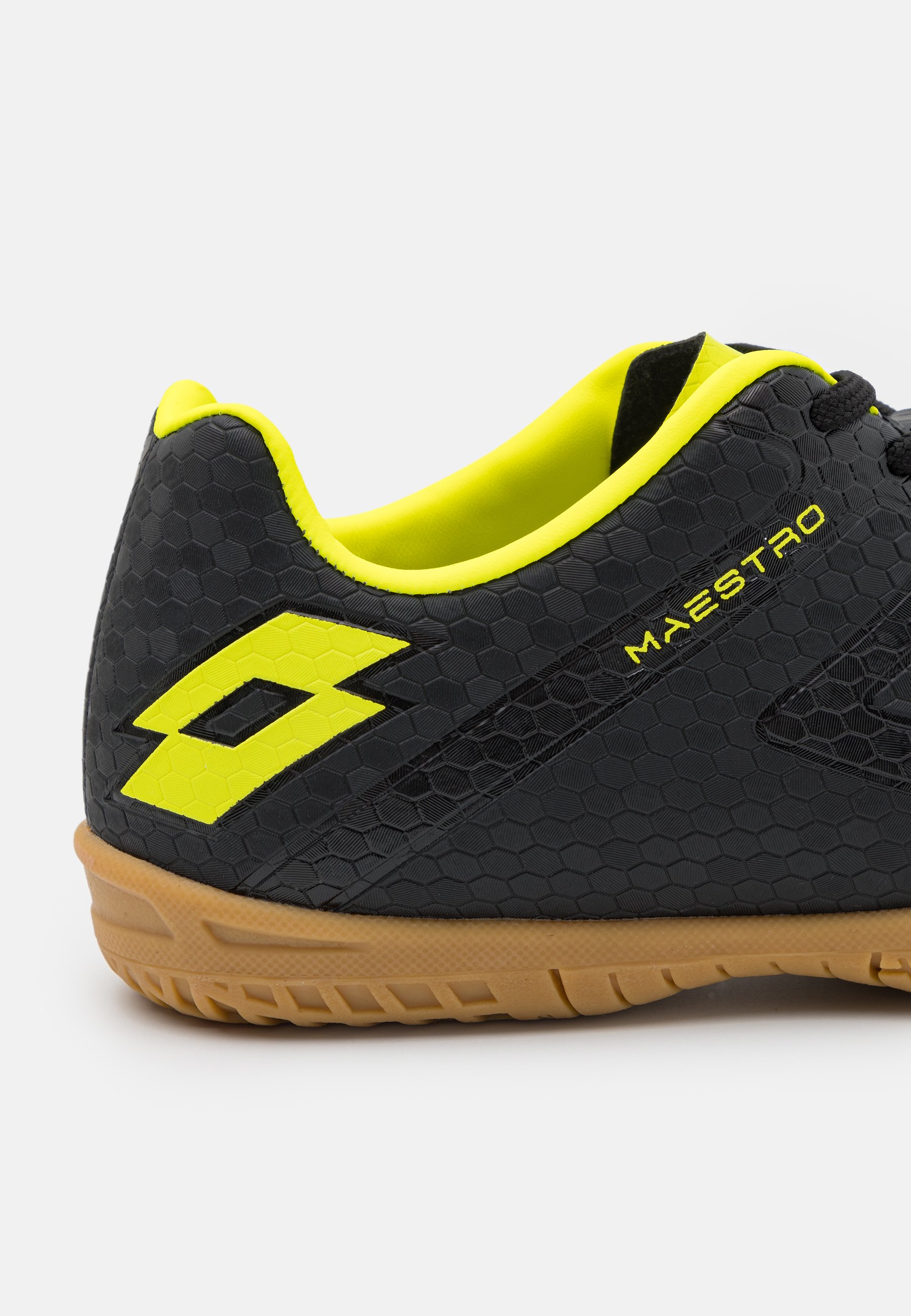 Lotto MAESTRO 700 IV ID JR UNISEX - Indoor football boots - all  black/acacia green/black - Zalando.ie