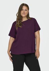 ONLY Carmakoma CARVICA S/S - Bluse - winetasting