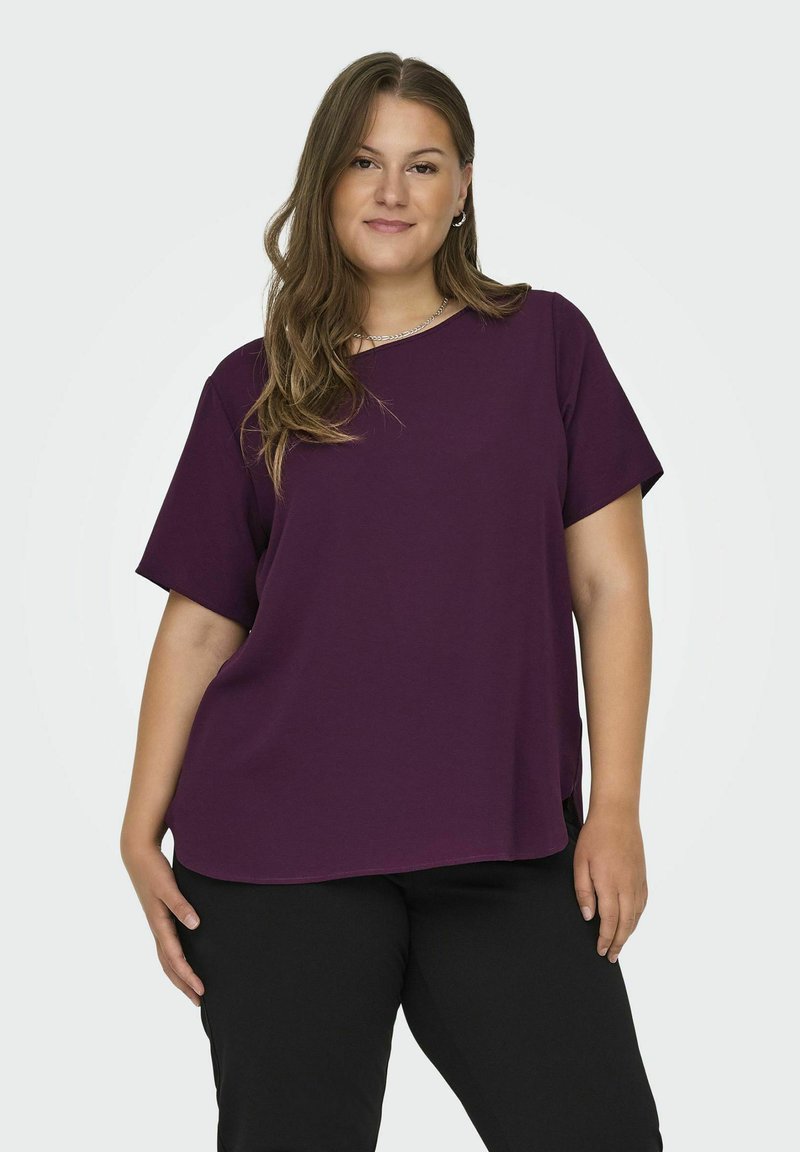 ONLY Carmakoma CARVICA S/S - Bluse - winetasting